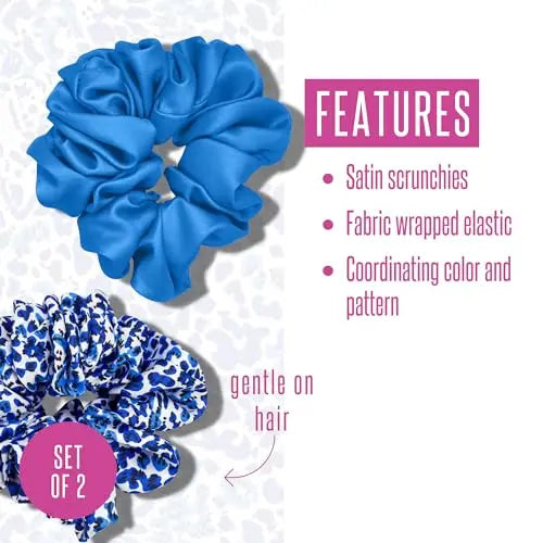 Lilly Pulitzer Large 2-Pack Scrunchie Set {Twisted Up/Abaco Blue}