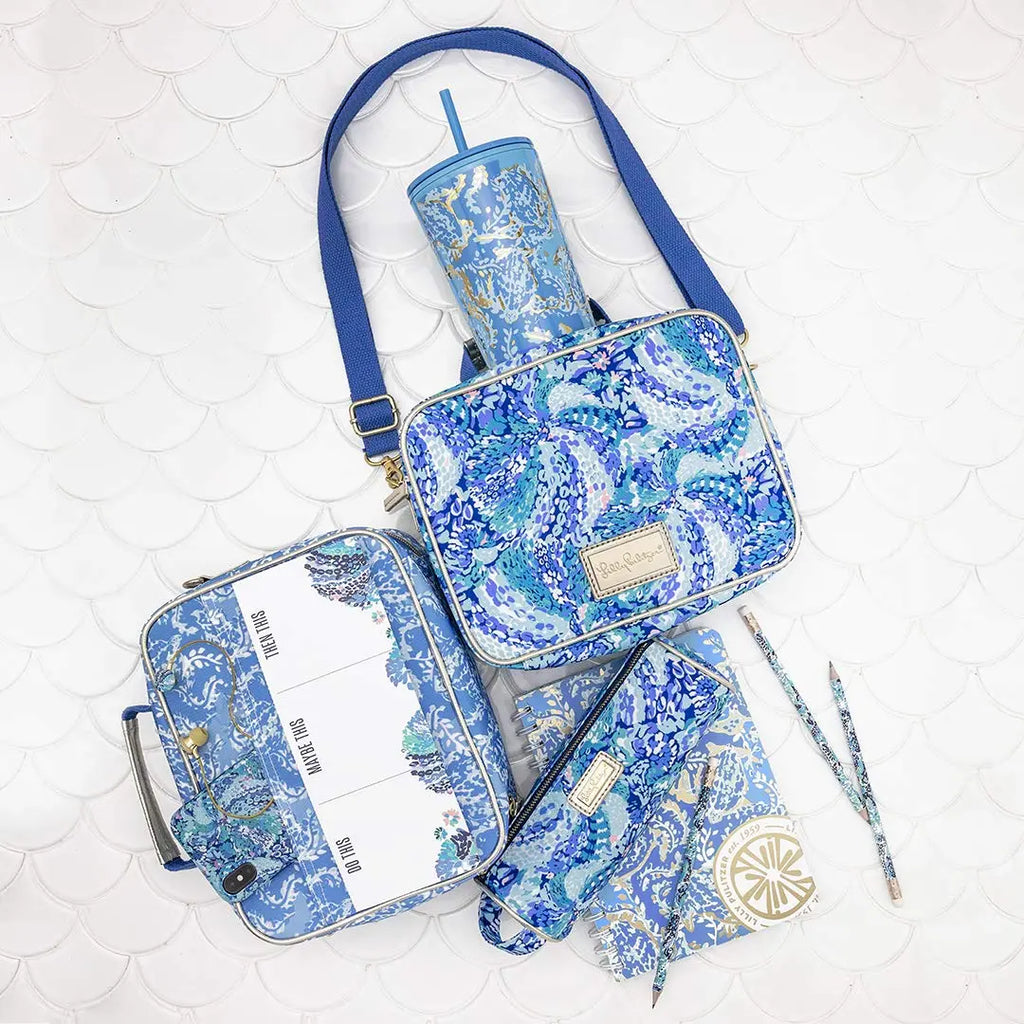 Lilly Pulitzer Blue Travel Bag {Wave After Wave}