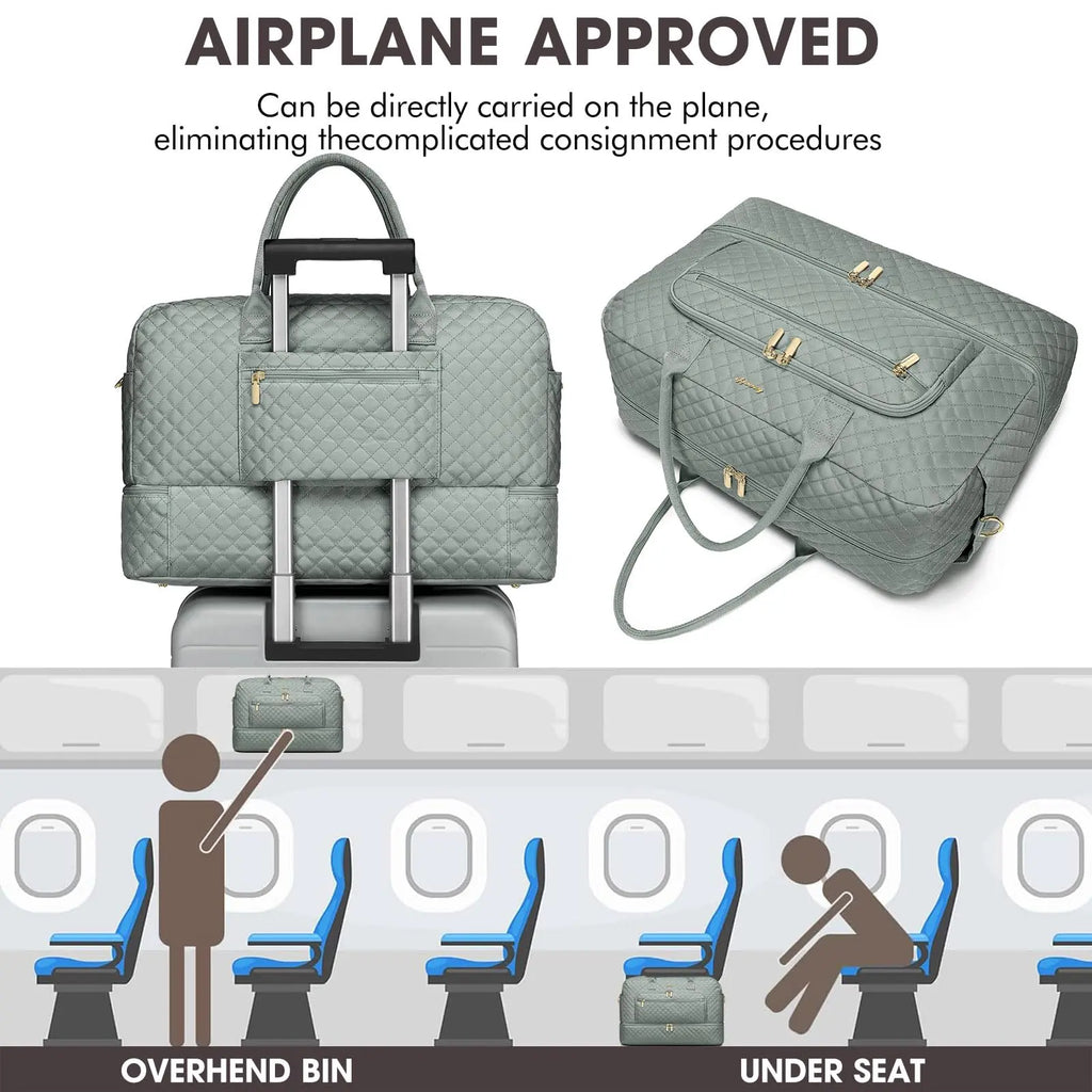 Dark Green Travel Tote Set