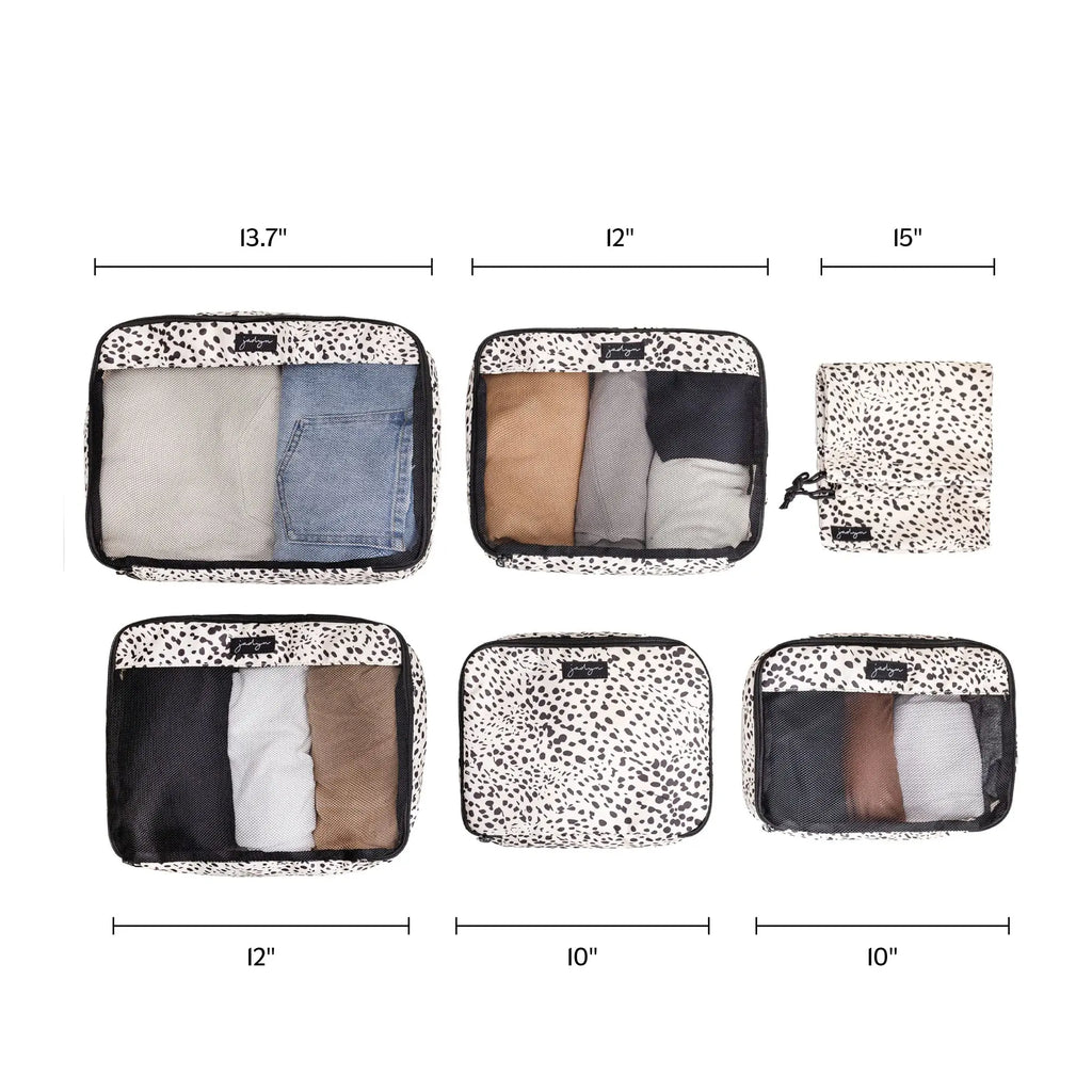 Jadyn 6-Piece Packing Cube Set {Cheetah Spot}