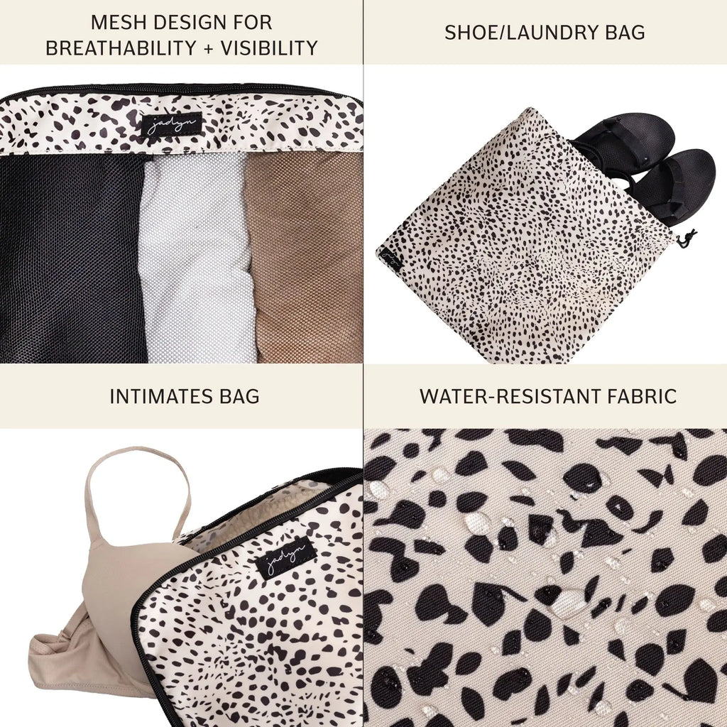 Jadyn 6-Piece Packing Cube Set {Cheetah Spot}