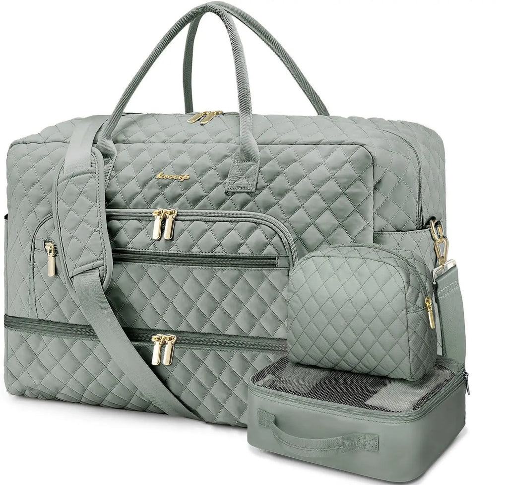 Dark Green Travel Tote Set
