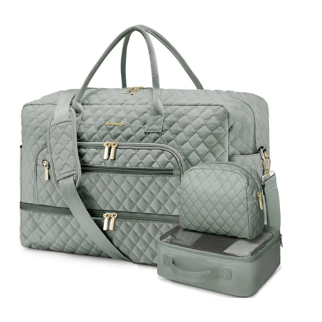 Dark Green Travel Tote Set