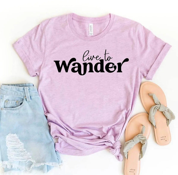 Live To Wander T-shirt - Embark Travel Store
