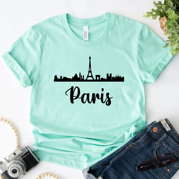 Paris Landmarks Graphic Tee - Embark Travel Store