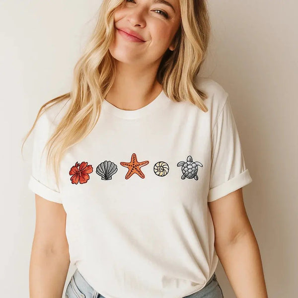 Sea Life Icons T-Shirt