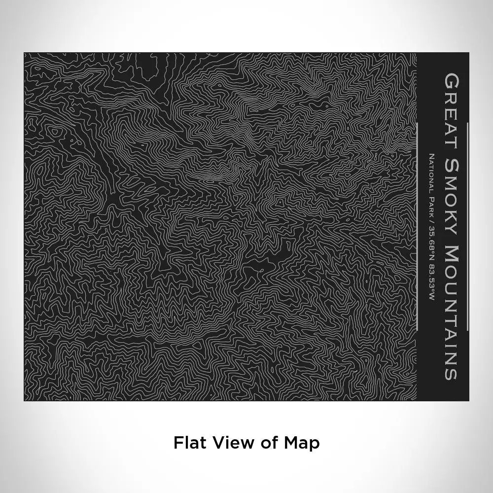 Great Smoky Mountains National Park Map Bottle (Matte Black)