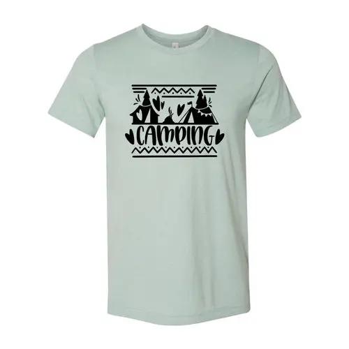 Camping Graphic Tee  3XL / Heather Dusty Blue