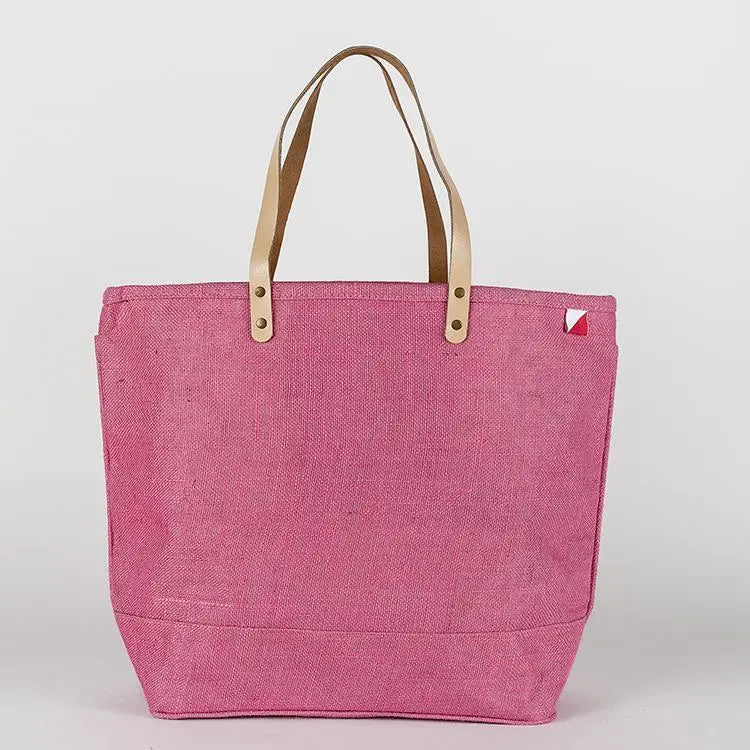 Big Jute Colored Tote Bag