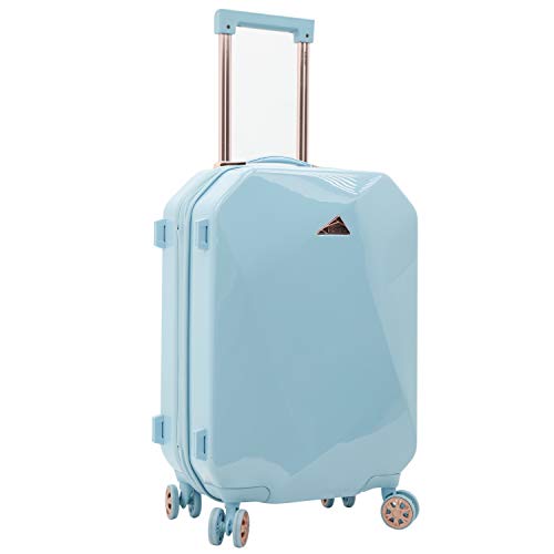 Kensie Diamond Spinner 2 Piece Luggage Set Sky Blue Embark