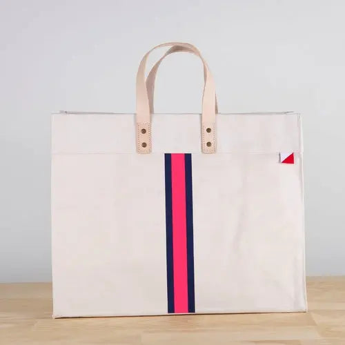 Striped Box Tote Bag