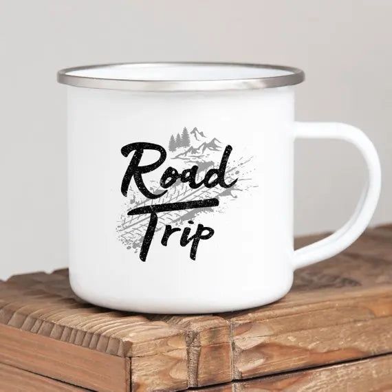 Road Trip Enamel Coffee Mug