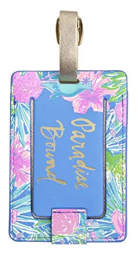 Lilly Pulitzer Women's Leatherette Luggage Tag, Swizzle in