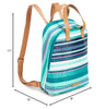Vera Bradley Straw Mini Beach Backpack {Spring Mint Stripe}