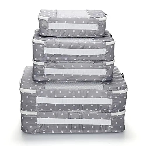 TravelWise Packing Cubes (White Dots)