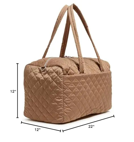 Vera Bradley Twill Large Travel Duffle Bag {Meadowlark Tan}