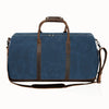 Men's Leather Weekender Bag  Blue