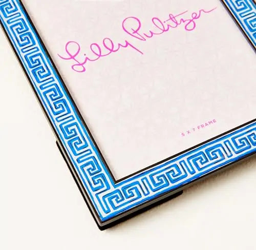 Lilly Pulitzer 5x7 Blue Picture Frame {Greek Key}