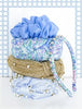 Lilly Pulitzer Rhinestone and Pearl Wide Satin Headband {Frenchie Blue Stripe}