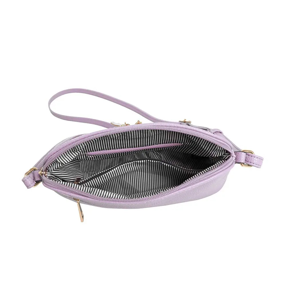 Lavender Crossbody Bag with Tassel