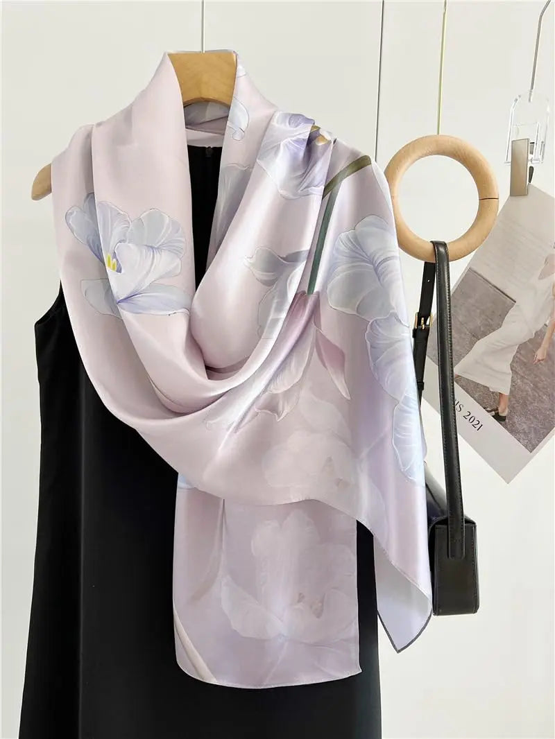 Light Purple Mulberry Silk Scarf