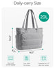 Light Gray Puffy Tote Bag