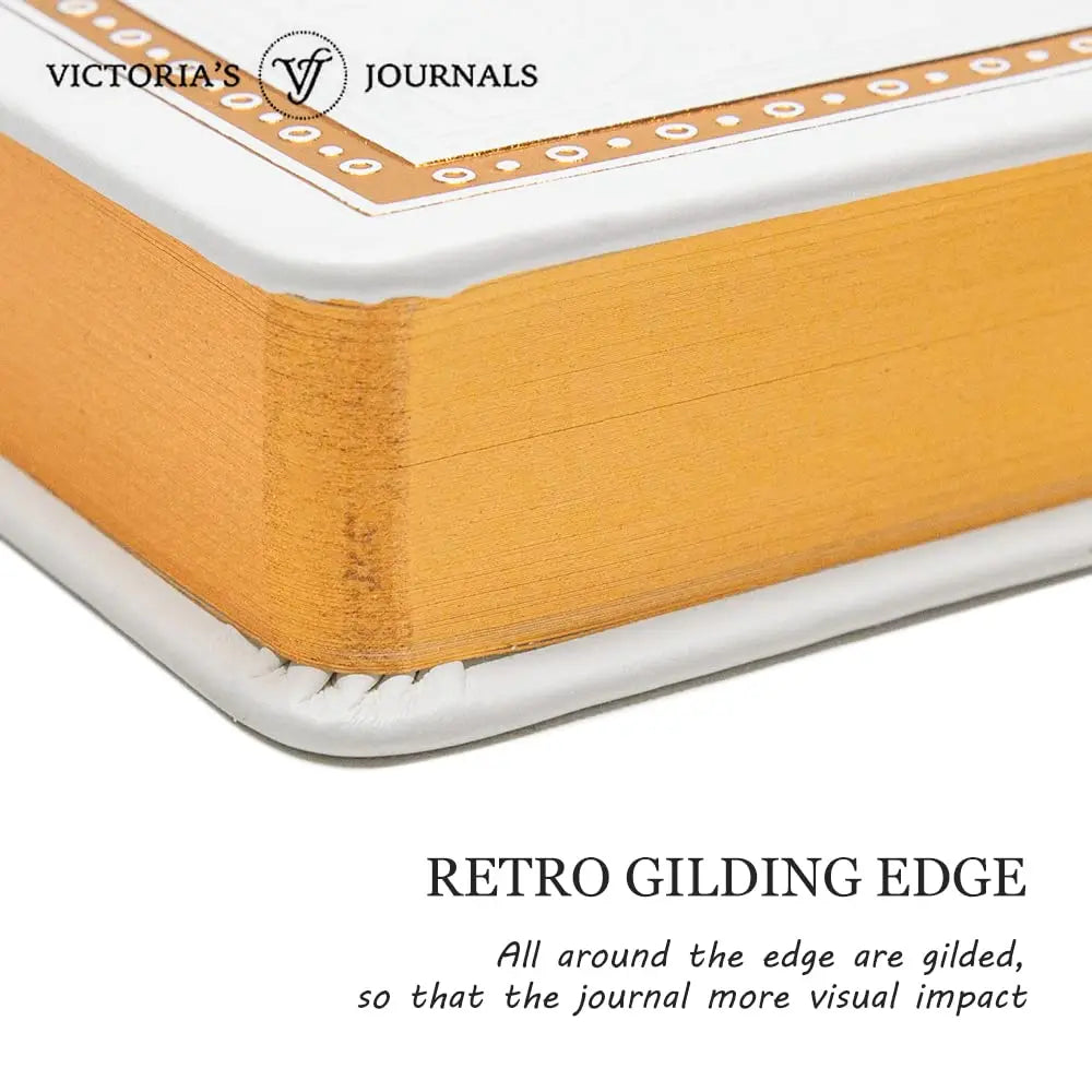 Victoria's Journals White Vintage Journal