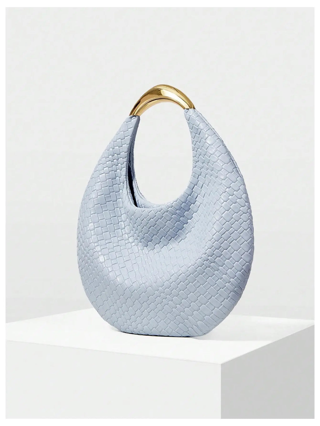 Blue Crescent Clutch