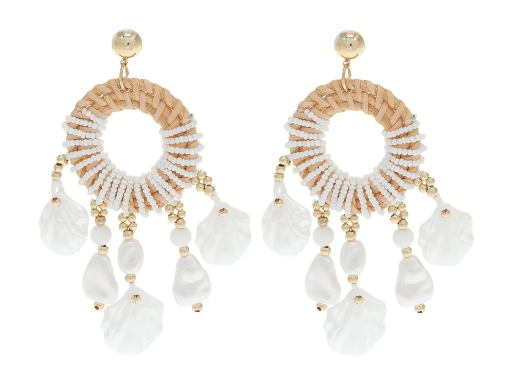 Lilly Pulitzer Seek and Sea Wicker Earrings