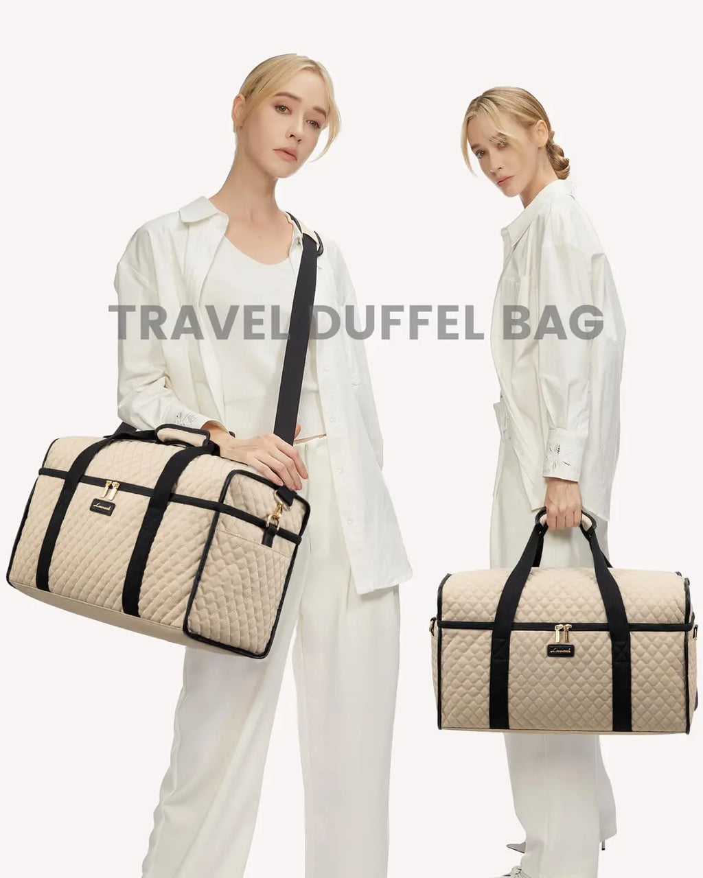 Neutral Travel Duffel Bag