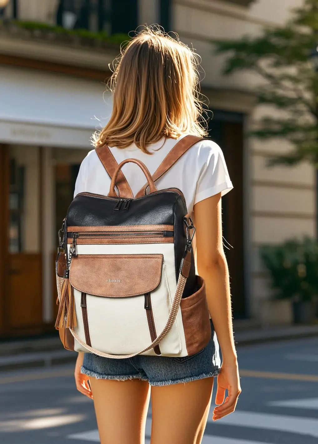 Convertible Backpack Purse with Wristlet
