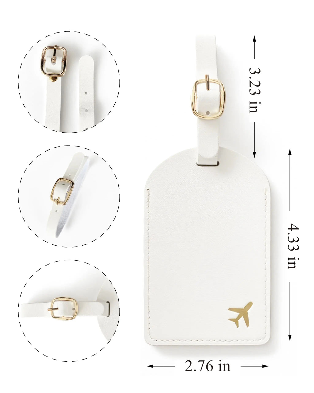 Cream Luggage Tags