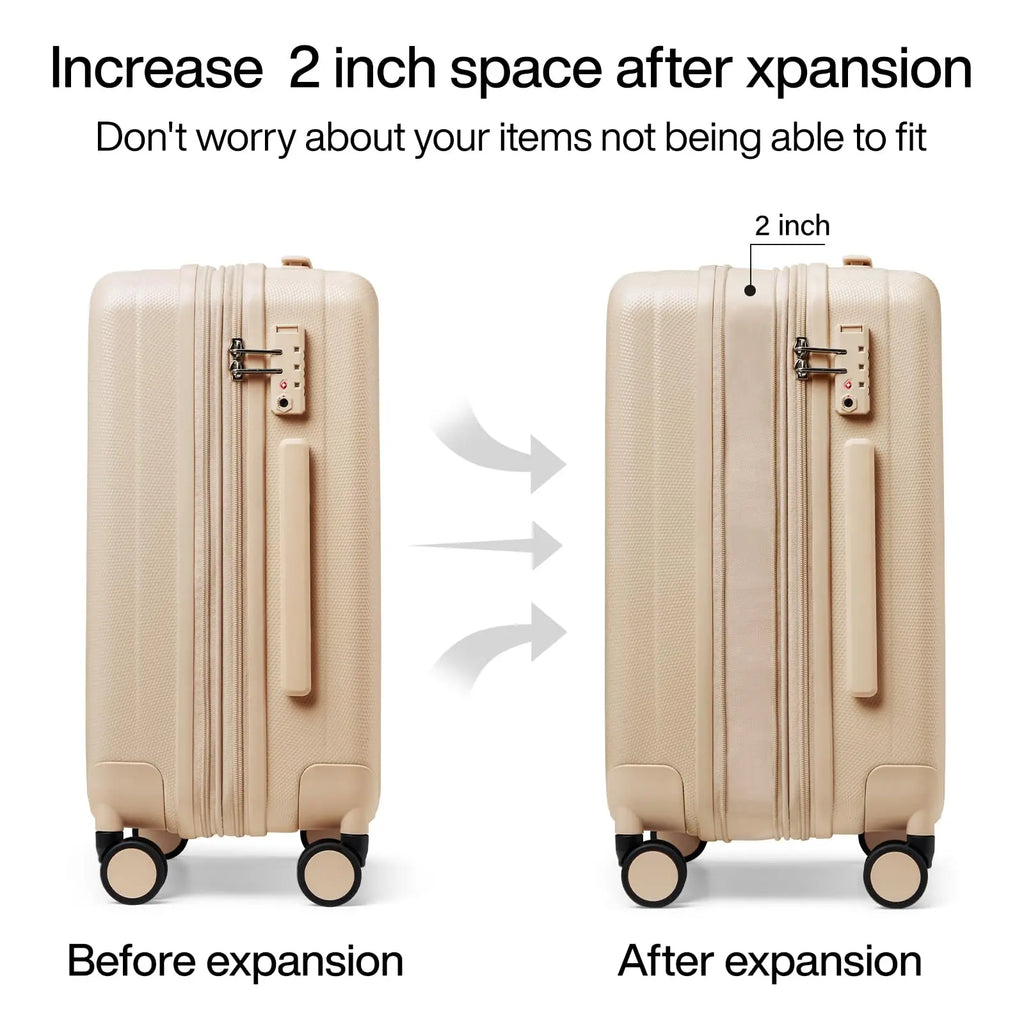 Hanke Expandable Hardshell 3-Piece Luggage Set (Cuba Sand)