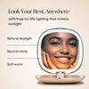 Champagne Cream Compact Travel Mirror
