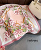 Pink Flowers Silk Scarf