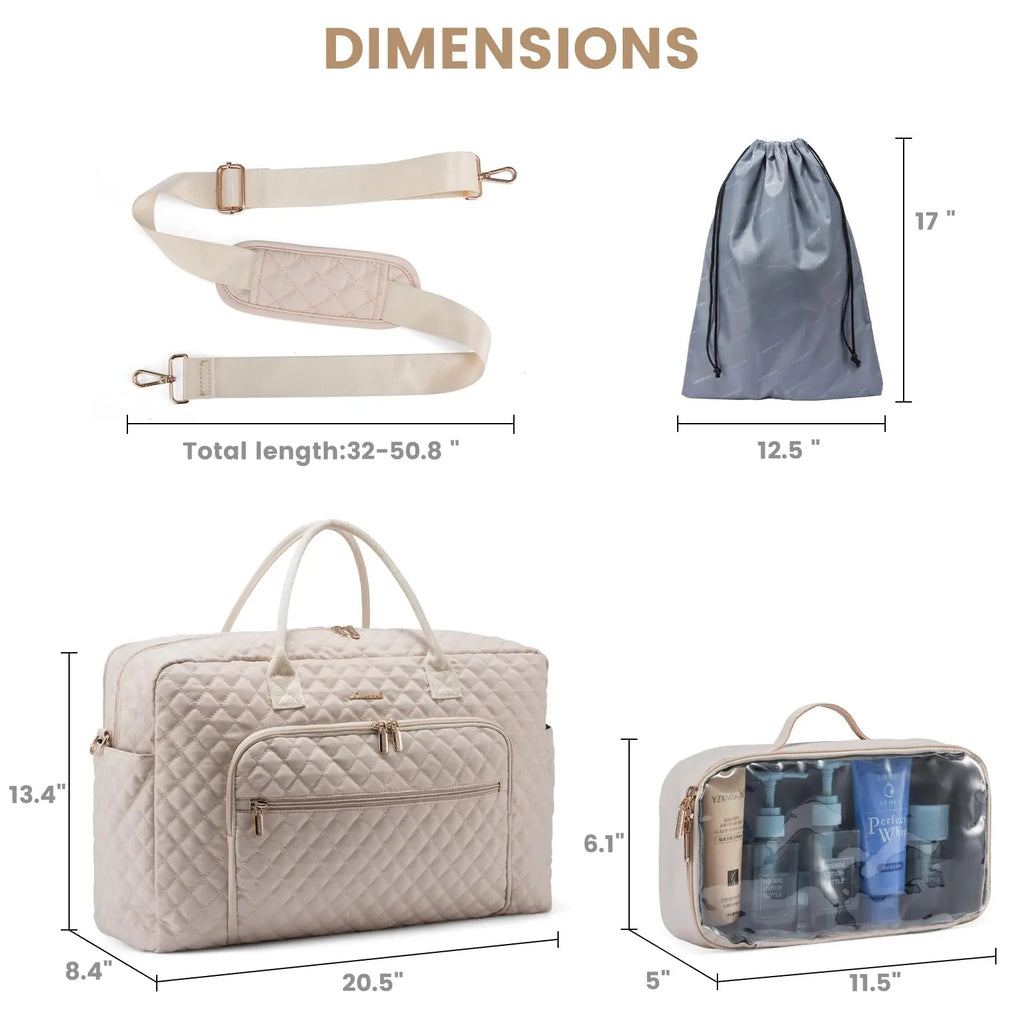 LOVEVOOK Travel Duffle Bag 3-Piece Gift Set