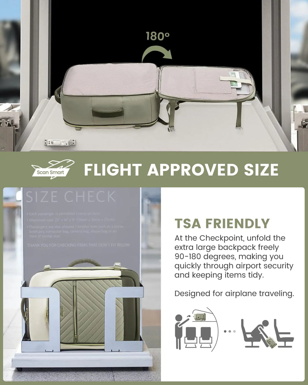 Olive Green Backpack Gift Set