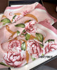Pink Flowers Silk Scarf