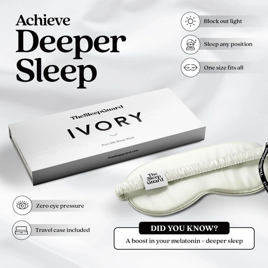 TheSleepGuard Pure Silk Sleep Mask (Ivory)
