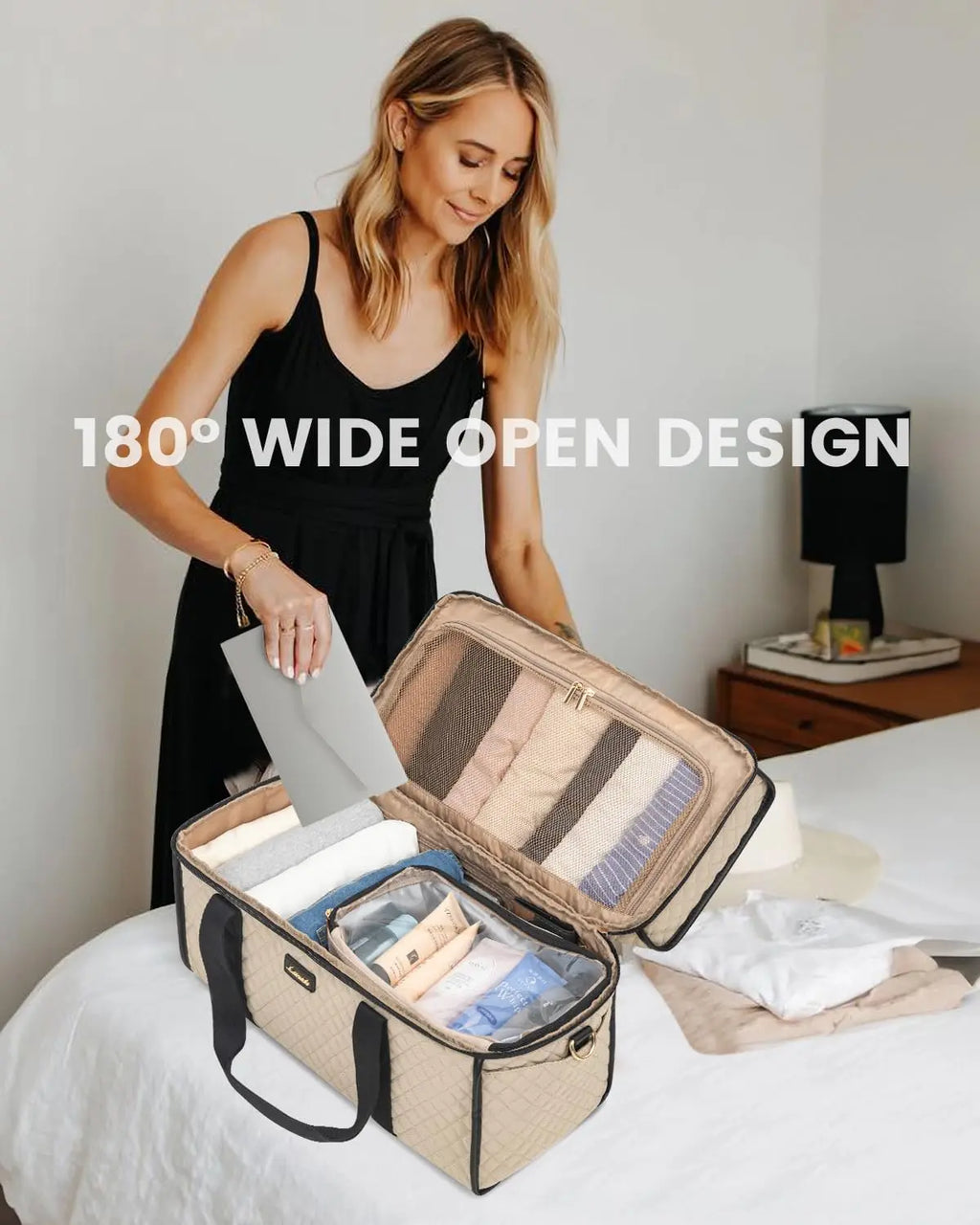 Neutral Travel Duffel Bag