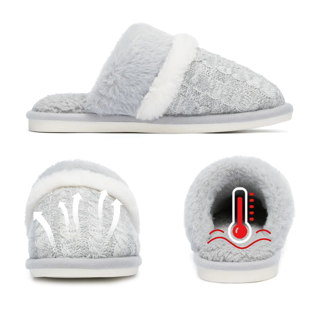 Cozy Light Gray Slippers