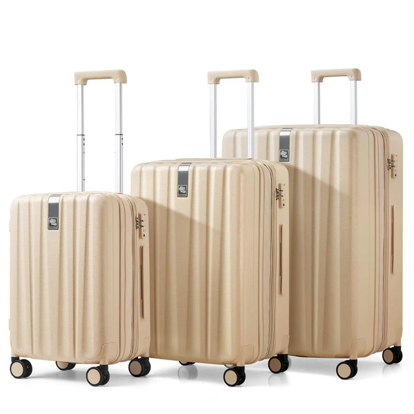 Hanke Expandable Hardshell 3-Piece Luggage Set (Cuba Sand)