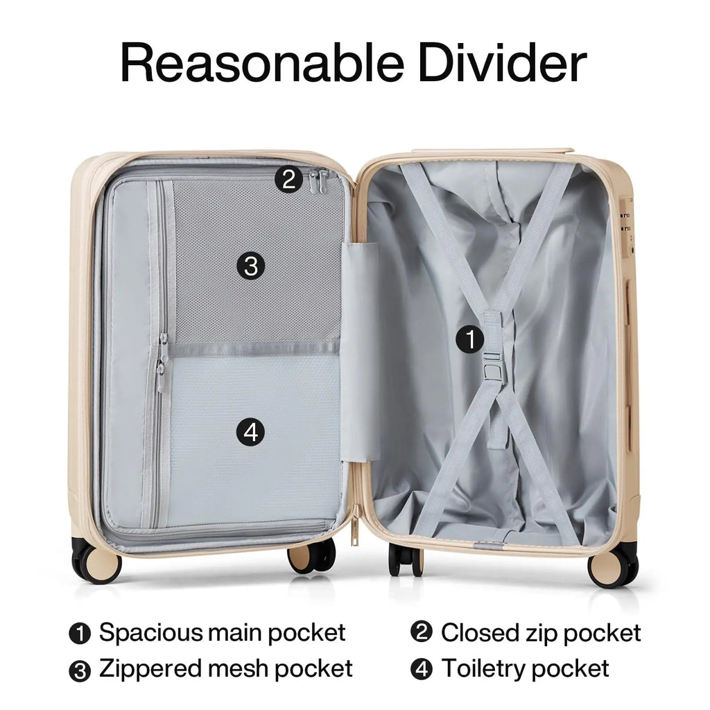 Hanke Expandable Hardshell 3-Piece Luggage Set (Cuba Sand)