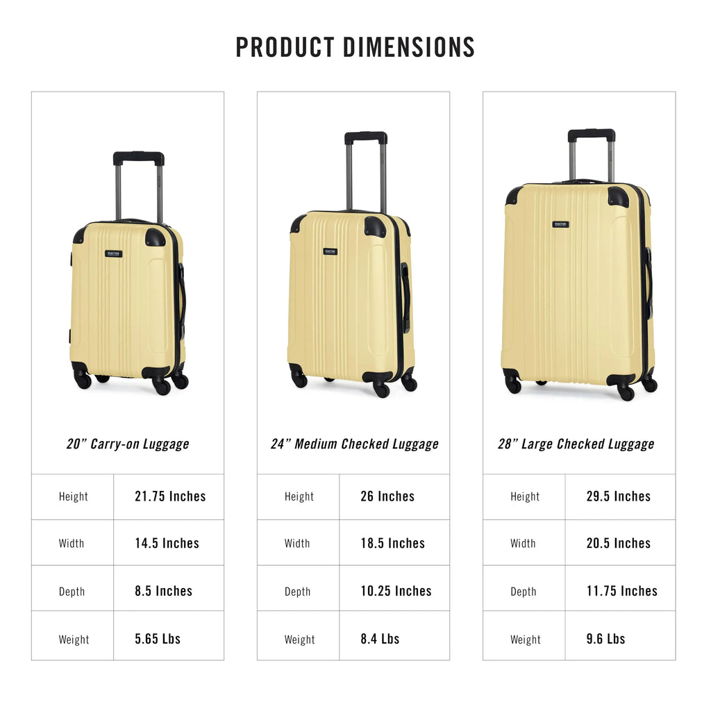 Kenneth Cole Reaction Out of Bounds 2-Piece Luggage Set (Pale Banana)
