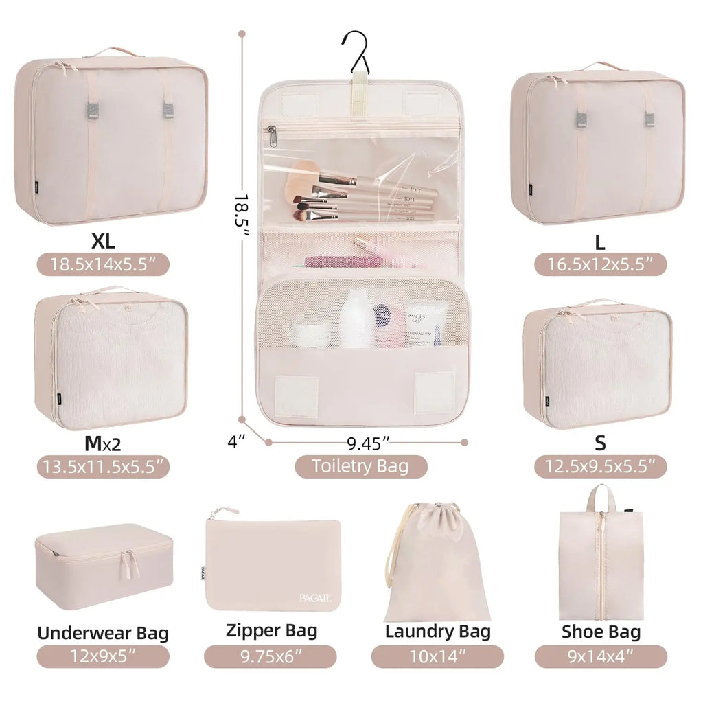 Cream Packing Cube Set