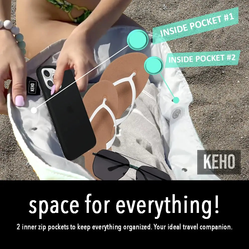 Keho Waterproof Beach Bag {Seafoam}