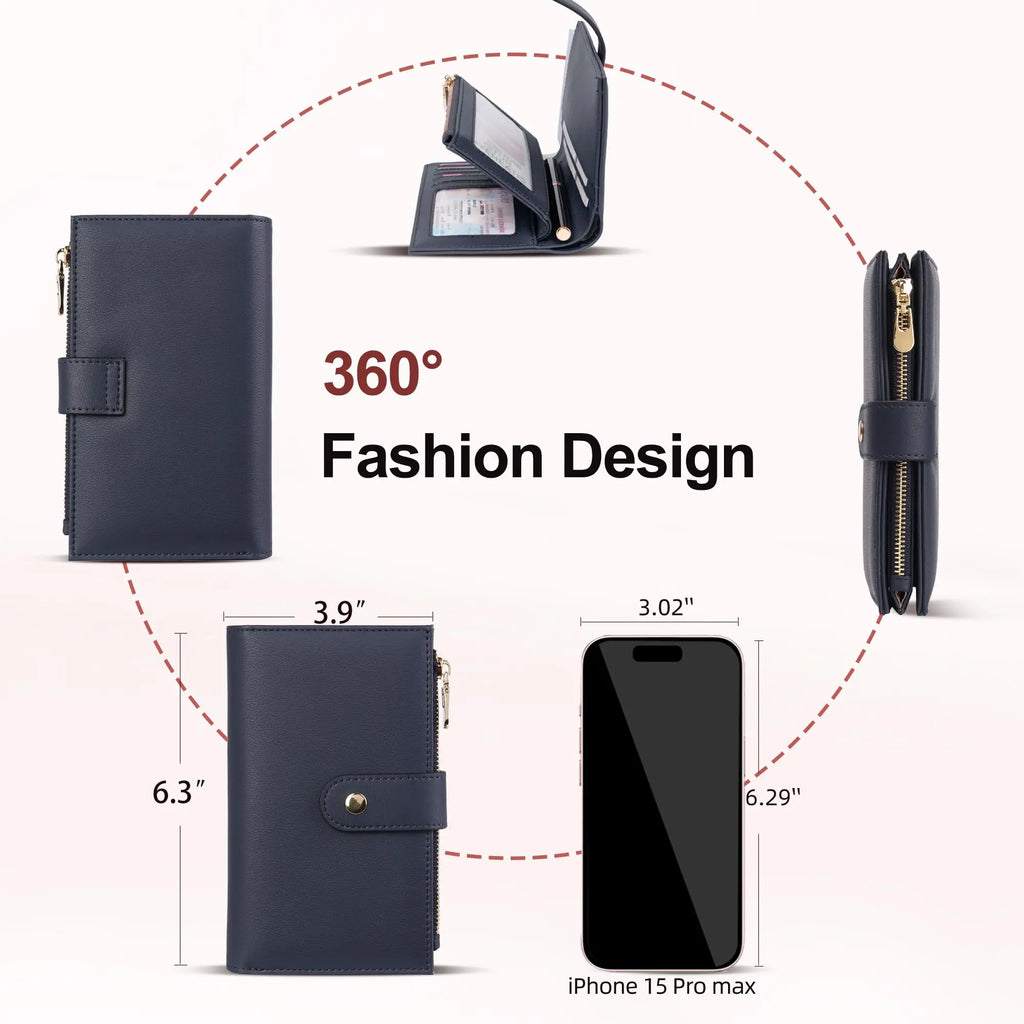 Trifold Wallet Passport Holder (Royal Blue)