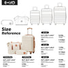 Coolife 3-Piece Hardside Luggage Set {White}