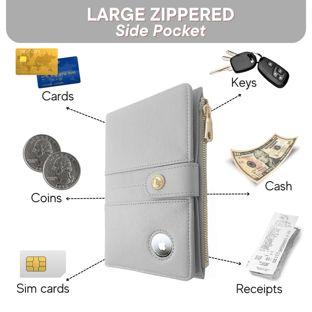 AirTag Passport Holder (Light Gray)