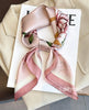 Pink Flowers Silk Scarf